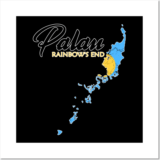 Palau Rainbows End Wall Art by NicGrayTees